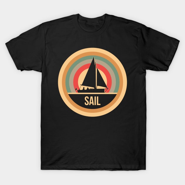 Retro Vintage Sailing Gift For Sailors T-Shirt by OceanRadar